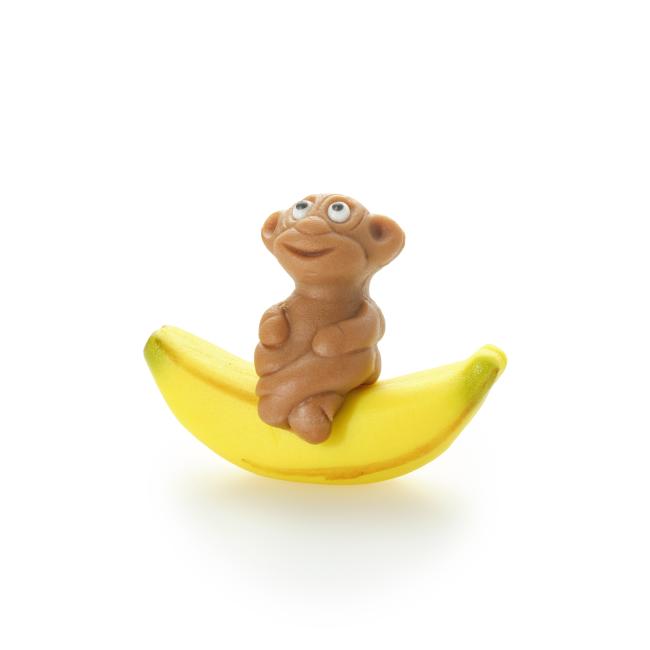 Marzipanfigur Affe sitzend auf Banane